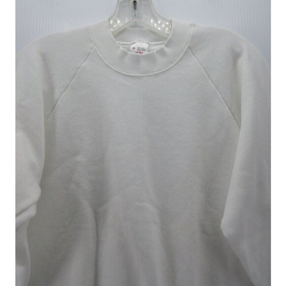 VINTAGE Fruit Of The Loom Sweatshirt Medium Blank 80s 50/50 USA * - Picture 2 of 10